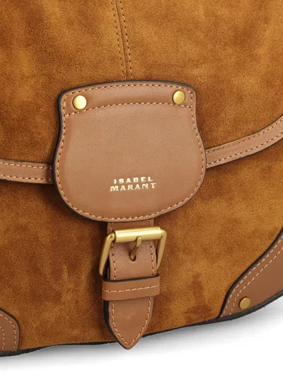 Isabel Marant Small Sierra Shoulder Bag In Suede In Brown