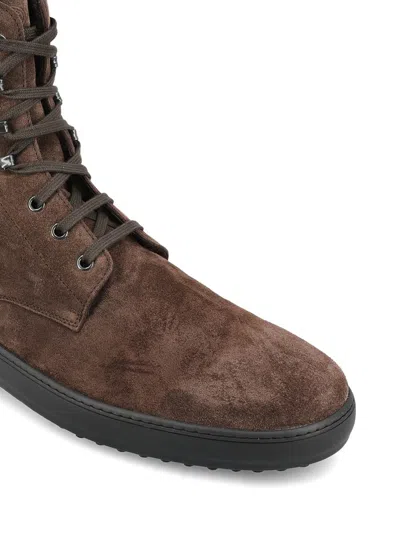 Tod's Brown Suede Ankle Boots In Brown