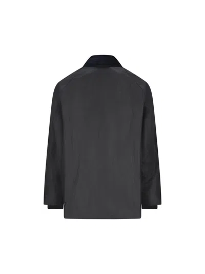 Barbour Ashby Wax Cot Outw Jacket In Gray
