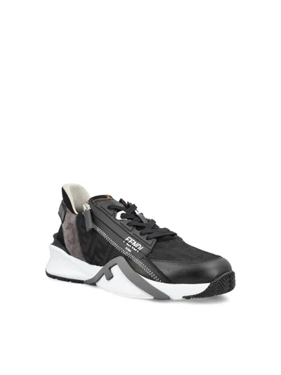 Fendi Men Flusso Di Scarpe Da Ginnastica In Brown