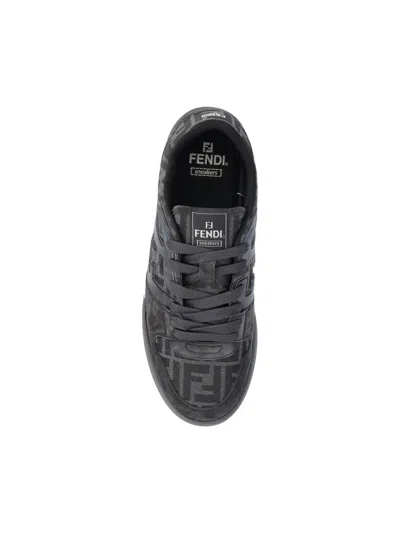 Fendi Low-top Round Toe Rubber Sole Sneakers