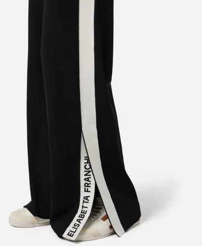 Elisabetta Franchi Suit With Shiny Bands In Black