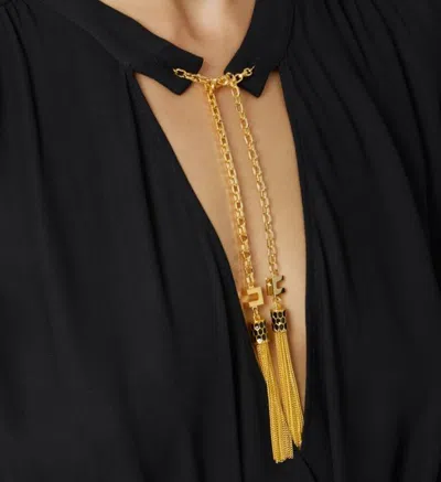 Elisabetta Franchi Bodysuit In Georgette Fabric With Jewel Details In Black