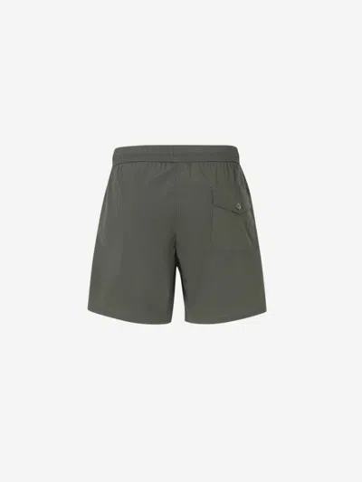 Moncler Logo-embroidered Swim Shorts In Multi