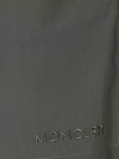 Moncler Logo-embroidered Swim Shorts In Multi