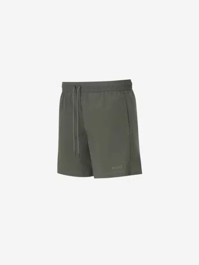 Moncler Logo-embroidered Swim Shorts In Multi