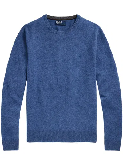 Polo Ralph Lauren Tailored Round Neck Sweater With Subtle Logo Detail In Multi