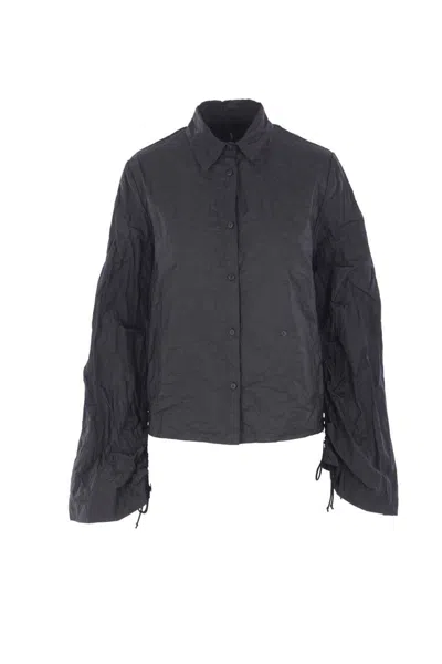 Maria Calderara Textured Button-fastening Shirt In Black