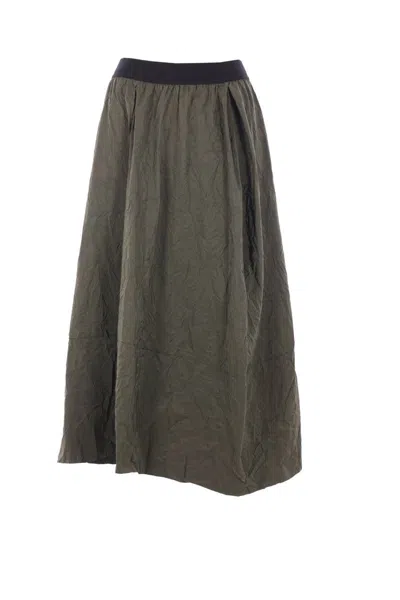 Maria Calderara Asymmetric-hem Midi Skirt In Green