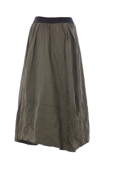 Maria Calderara Asymmetric-hem Midi Skirt In Green