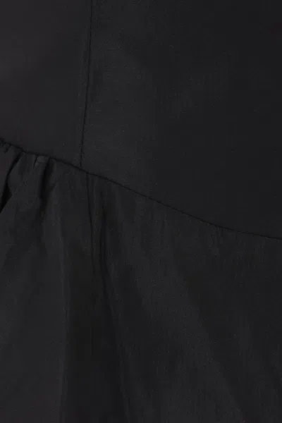 Simone Rocha Sleeveless Draped Peplum Top In Black