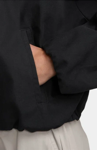 Nike Buttoned Cinched Jacket In Black