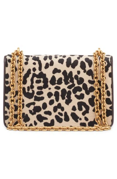 Valentino Garavani Vain Small Cow-print Leather And Calf-hair Shoulder Bag In Animal Print