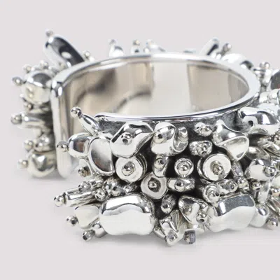 Dries Van Noten Intricate Metallic Textured Bracelet In Metallic
