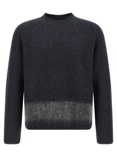 Dsquared2 Carded Wool Insert Sweater Sweaters And Cardigans Gray In Gray