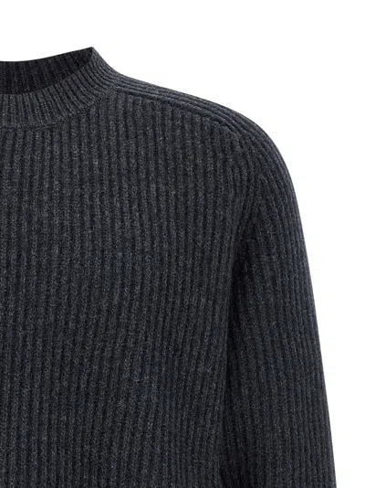 Dsquared2 Carded Wool Insert Sweater Sweaters And Cardigans Gray In Gray