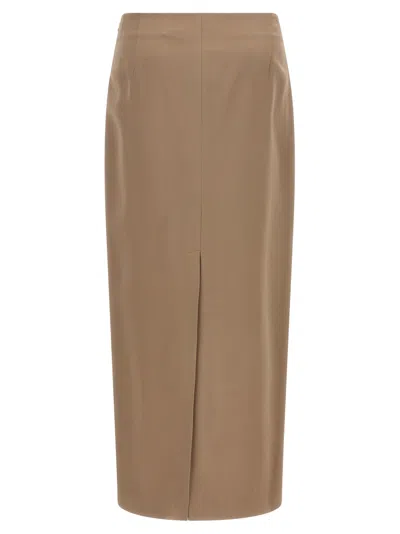 Brunello Cucinelli Long Skirt With Back And Side Slits