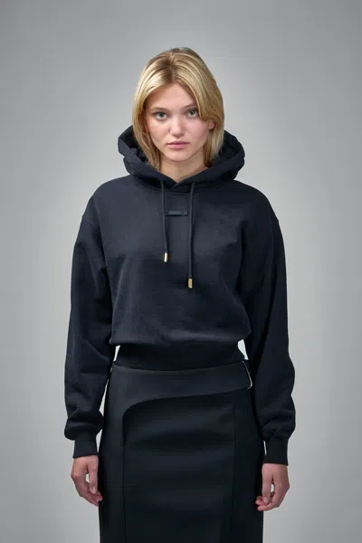 Jacquemus Gros Grain Hoodie With Drawstring In Black