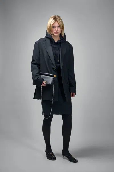 Jacquemus Gros Grain Hoodie With Drawstring In Black