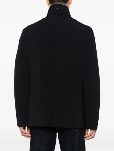 Montecore Double-breasted Zip-front Jacket In Black