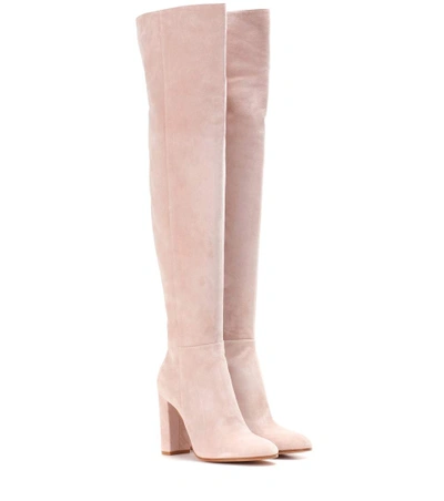 Gianvito Rossi Exclusive To Mytheresa.com - Suede Over-the-knee Boots In Pink
