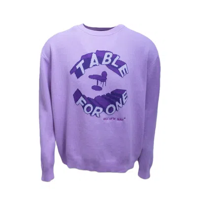 While We're Awake Women's Purple Lilac Knit Crewneck In Purple