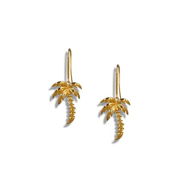 Jaredjamin Women's Gold Angeleno Palm Hook Earrings