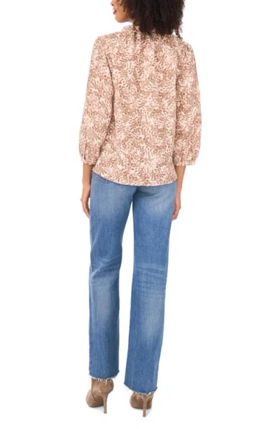 Vince Camuto Plus Size Peasant Split Neck Blouse In Gold