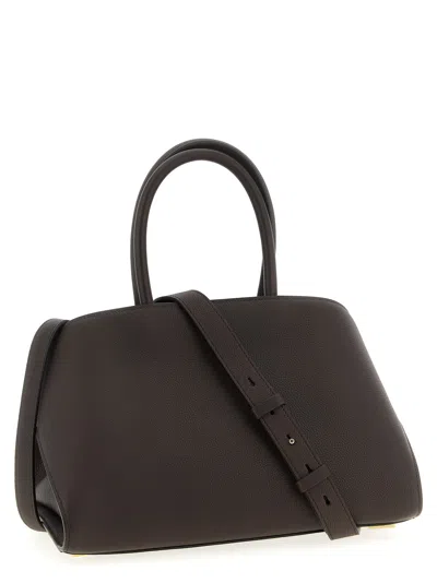 Ferragamo Brown Hug Bicolor Satchel In Brown