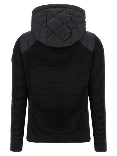 Canada Goose 'hybridge' Quilted Knit Hoody In Black