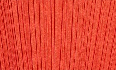 Issey Miyake Pleated Midi Dresses In Red