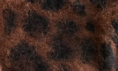 Scotch & Soda Fuzzy Jacquard Cardigan In Animal Print