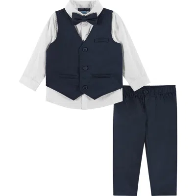 Andy & Evan Bowtie, Vest, Button-up Shirt & Pants Set In Blue