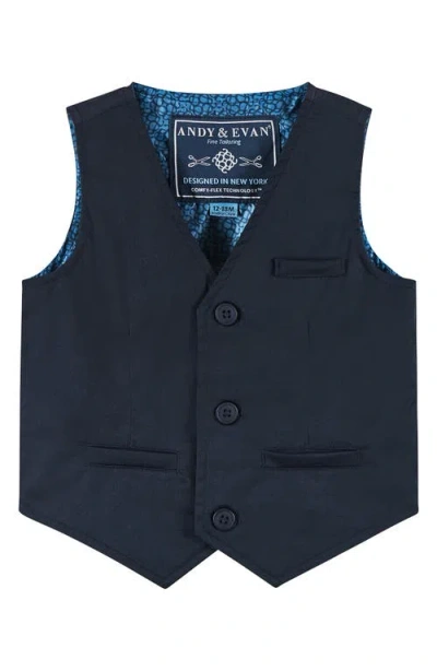 Andy & Evan Bowtie, Vest, Button-up Shirt & Pants Set In Blue