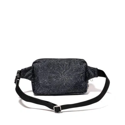Baggallini Securtex Anti Theft Sling Belt Bag In Midnight Blossom Print