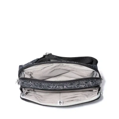 Baggallini Securtex Anti Theft Sling Belt Bag In Midnight Blossom Print