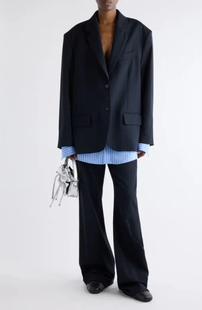Acne Studios Layered Suit Jacket In Blue