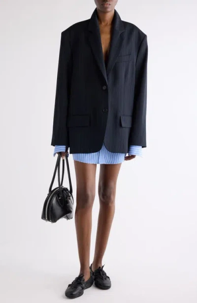 Acne Studios Layered Suit Jacket In Blue