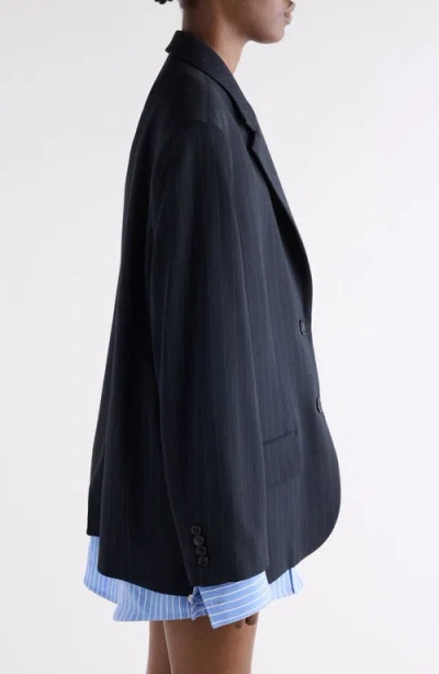 Acne Studios Layered Suit Jacket In Blue