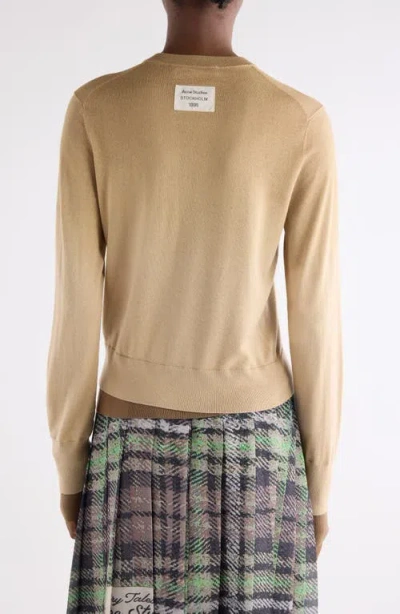 Acne Studios Kohona Layered Silk, Wool & Cashmere Cardigan In Neutral