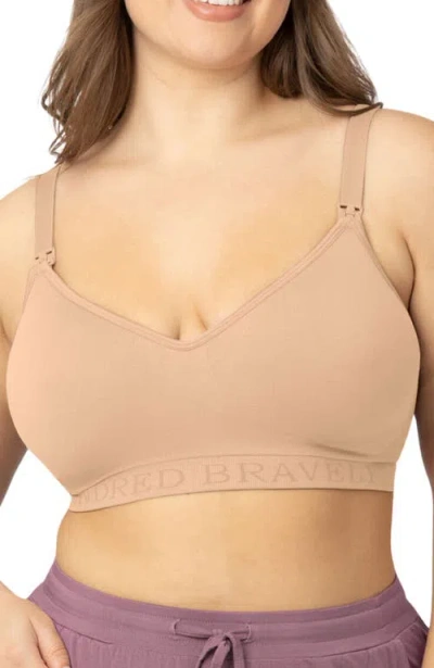 Kindred Bravely Busty Contour Hands-free Pumping & Nursing Bra-  Sizing Options Available In Brown