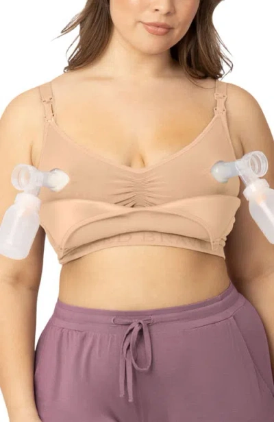 Kindred Bravely Busty Contour Hands-free Pumping & Nursing Bra-  Sizing Options Available In Brown