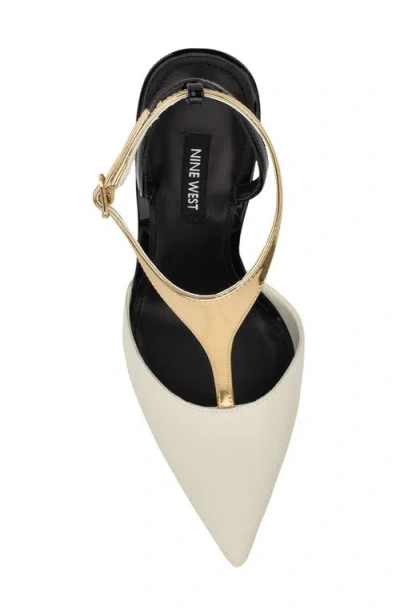 Nine West Women's Fiesta T-strap Stiletto Pumps In White