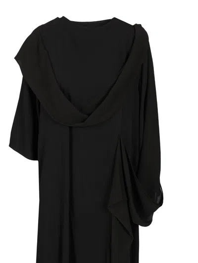 Mm6 Maison Margiela Layered Dress Dresses Black In Black