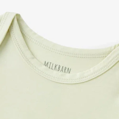 Milkbarn Luxe Solid Long Sleeve One Piece In Green
