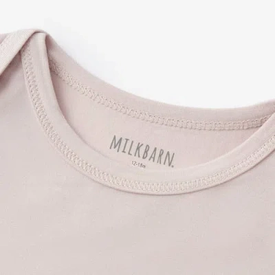 Milkbarn Luxe Solid Long Sleeve One Piece In Neutral