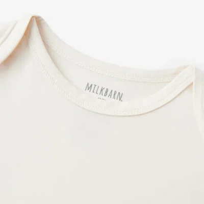 Milkbarn Luxe Solid Long Sleeve One Piece In White