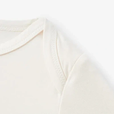 Milkbarn Luxe Solid Long Sleeve One Piece In White