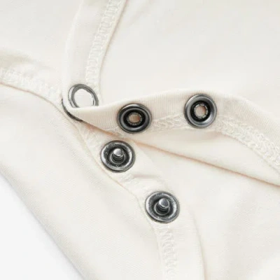 Milkbarn Luxe Solid Long Sleeve One Piece In White