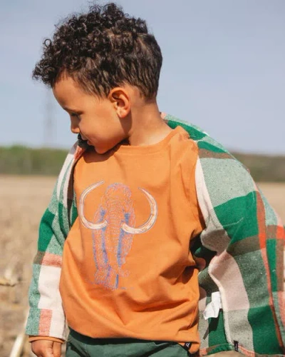 Deux Par Deux Organic Cotton Long Sleeve T-shirt In Gold